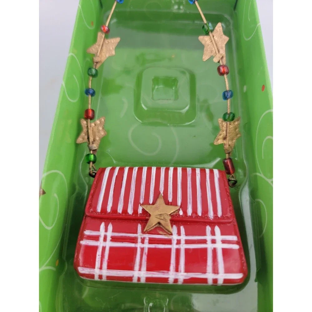 Lollysticks by Kym Bowles - Red Handbag with Stars Ornament